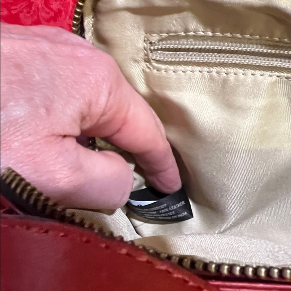 Lodis Crimson Leather Crossbody Bag - Picture 12 of 12